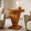 Table d'appoint ronde, table de bout à piédestal de 23,62 po