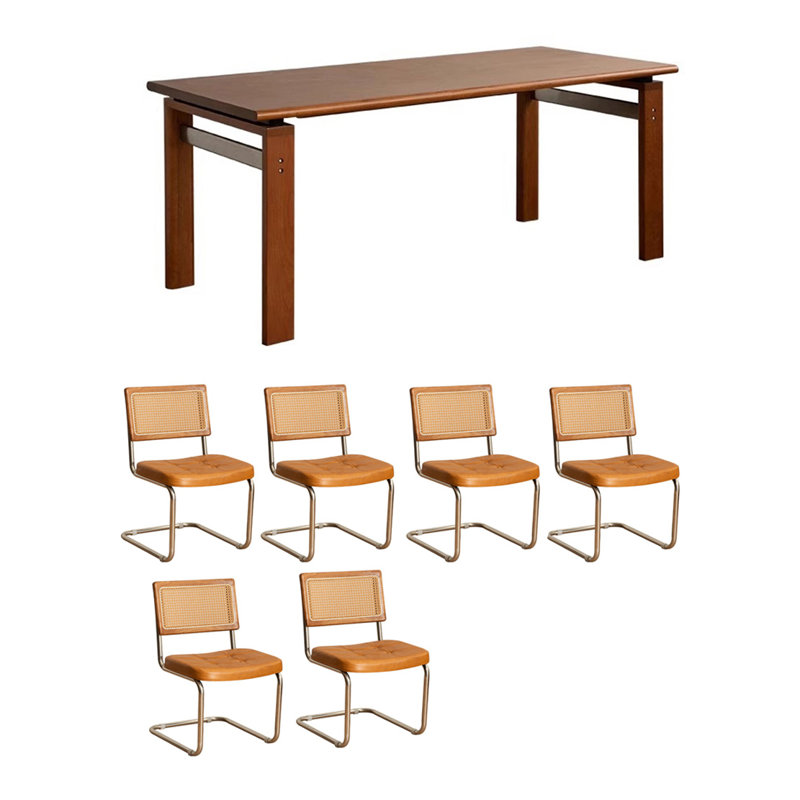 High quality solid wood table set, 29.52"L x 70.86"L x 31.49"W