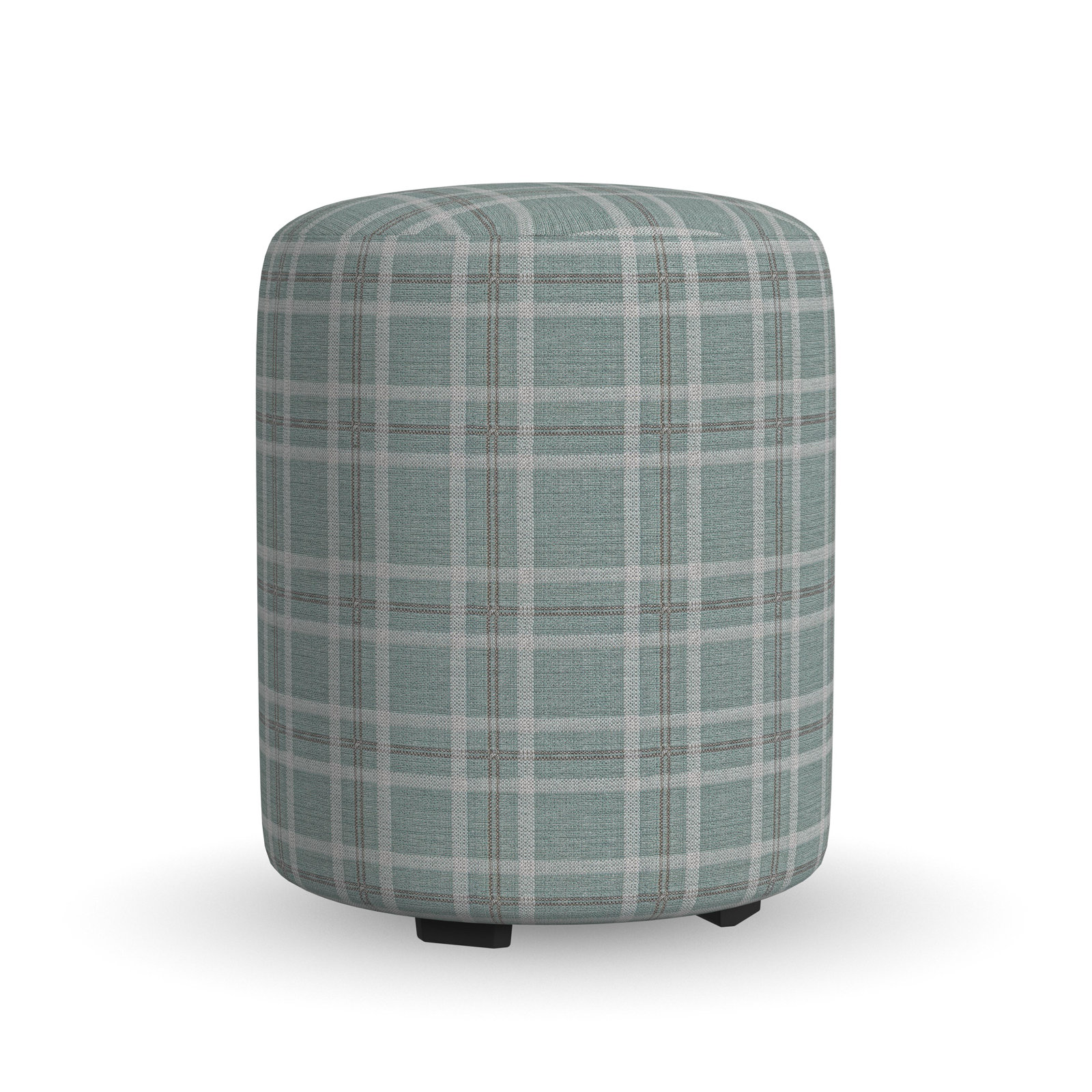 Birchbrook Upholstered Ottoman, Teal Polypropylene/Olefin