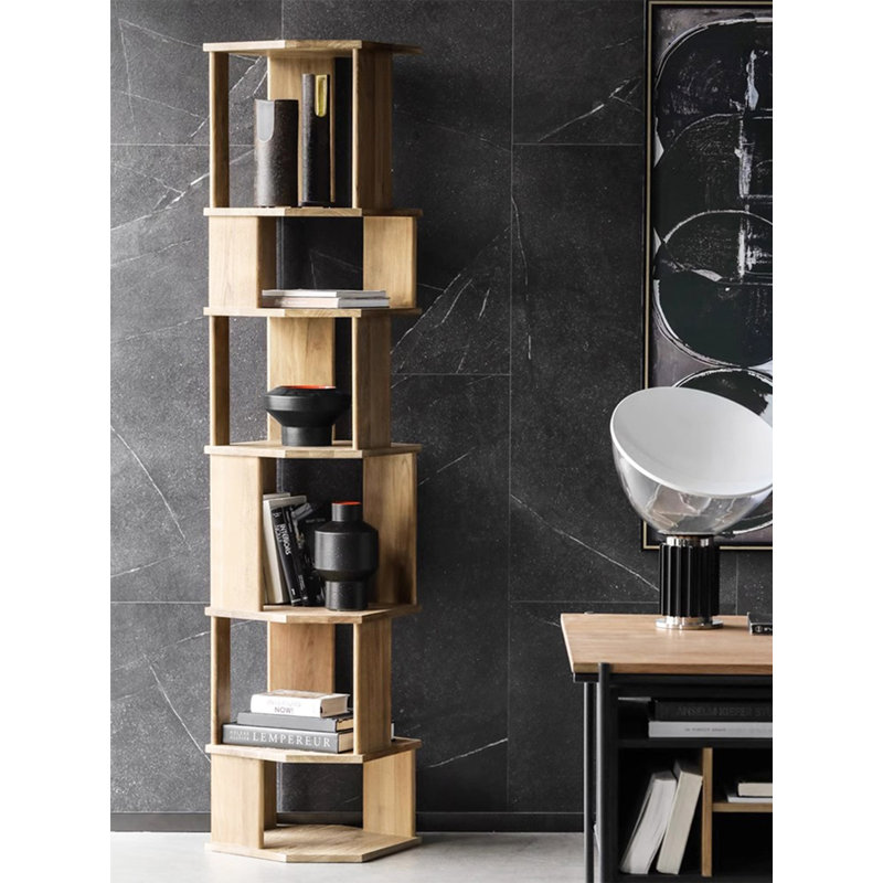 Grande étagère de rangement en bois de frêne pour livres, Naturel
