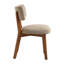 46 cm H Linen Side Chair in Brown