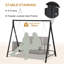 Balancelle en métal, structure de balançoire robuste, support de chaise suspendue seulement, capacité de poids de 528 lb, pour cour, patio, pelouse, aire de jeux, noir