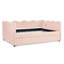 Lit de jour en vichy double avec couchette simple sans sommier, avec port USB et adorable tissu en forme de vague-1837932110