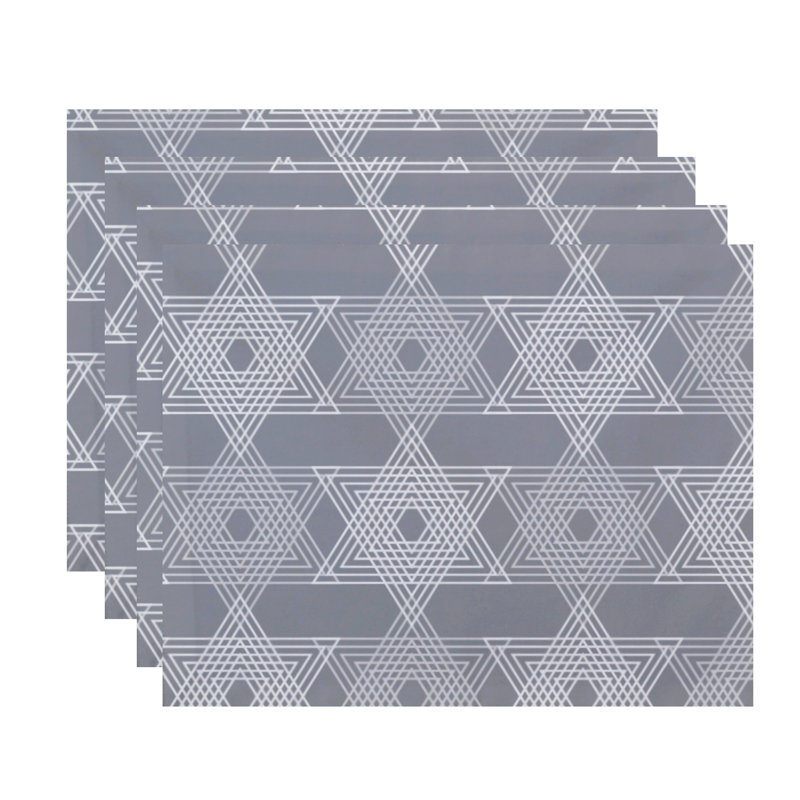 Ensemble de napperons 4 pièces Star Light, Gris