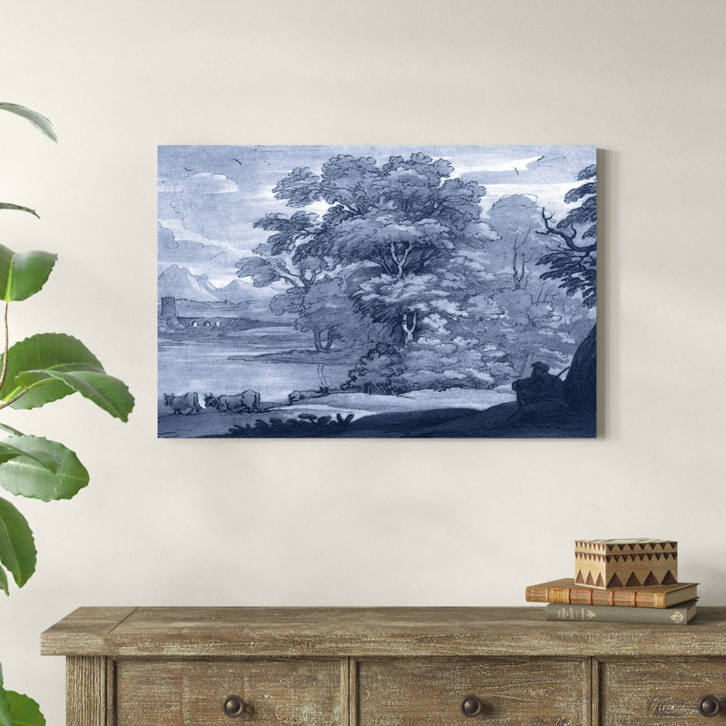 «Pastoral Toile II», peinture sur toile, H 24 po x l 36 po