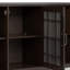 Armoire de rangement Buffet large en bois massif de 60 po avec portes en verre et tablettes réglables Connaught-112276896