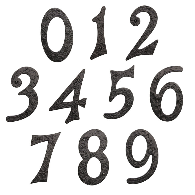 Numéro de maison à fixer en surface 6 po, 8