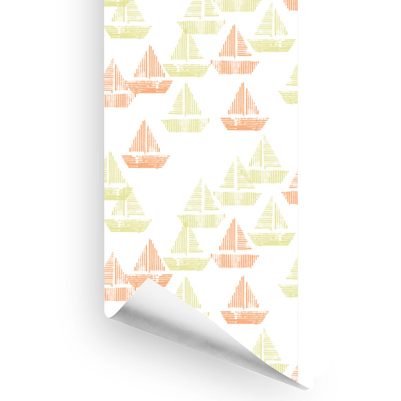 Rouleau de papier peint L 10 pi x l 24 po Clithoe, Lime / orange