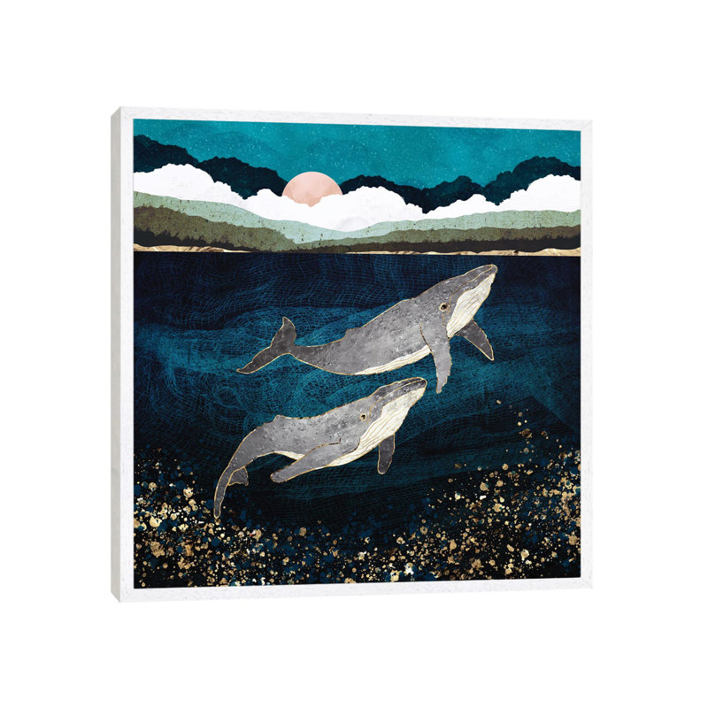 Bond VI - Print on Canvas, White Framed, 45.72 cm H x 45.72 cm W
