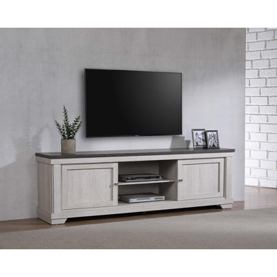 Meuble télé 1 pièce avec console en bois et bois vieilli