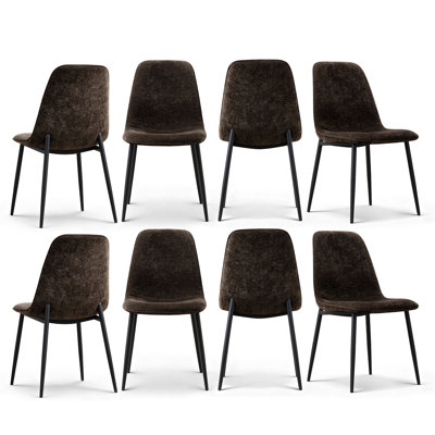 Upholstered Chenille Fabric Side Dining Chair