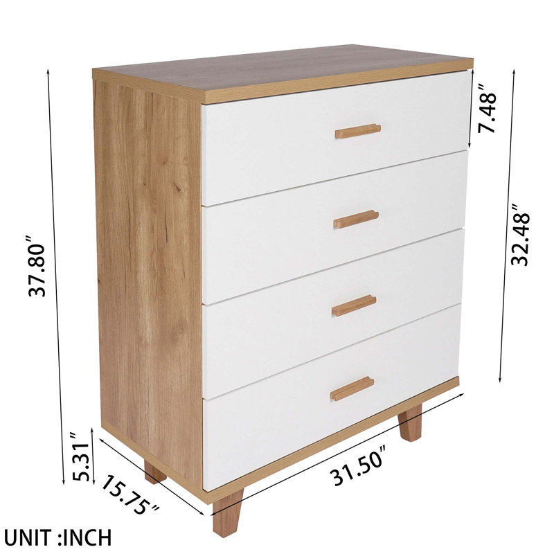 Commode 4 tiroirs l 31,5 po