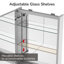 Armoire à pharmacie en aluminium à miroir avec 2 tablettes Omeed-1963448767-1967116837