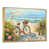 Toile avec cadre flottant or