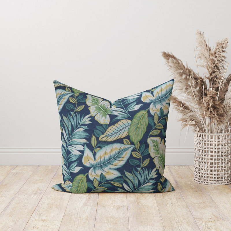  Housse de coussin floral / intérieur en polyester, 21 po x 21 po