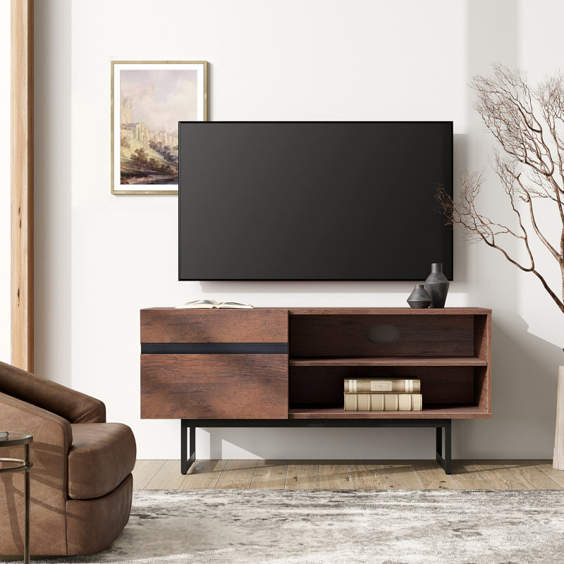 Ensemble de 3 tables de salon modernes Cerro, meuble télé avec armoire de rangement et 2 tables de bout avec tiroirs pour le salon, meuble télé et console