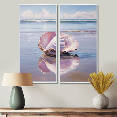 «Beige palourde bord de mer», art sur toile