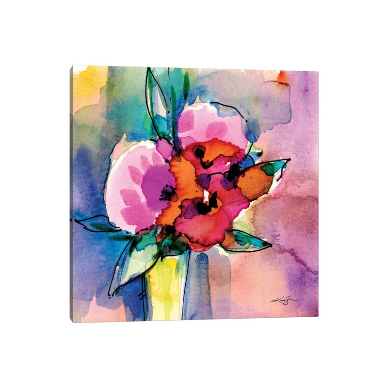 Flowers XIII by Kathy Morton Stanion - Wrapped Canvas Gallery-Wrapped Canvas Giclée, 45.72 cm H x 45.72 cm W x 1.91 cm D