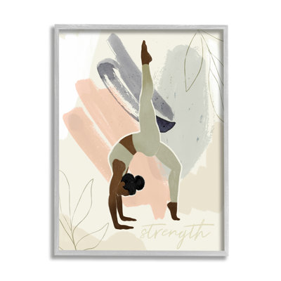 «Stretching Yoga Pose Force», bordure florale par Victoria Barnes
