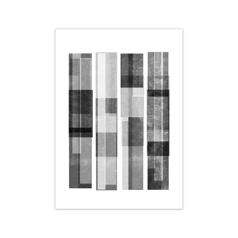 Black And White Abstract Negatives - Print, No Frame, 84cm H x 59cm W x 1cm D