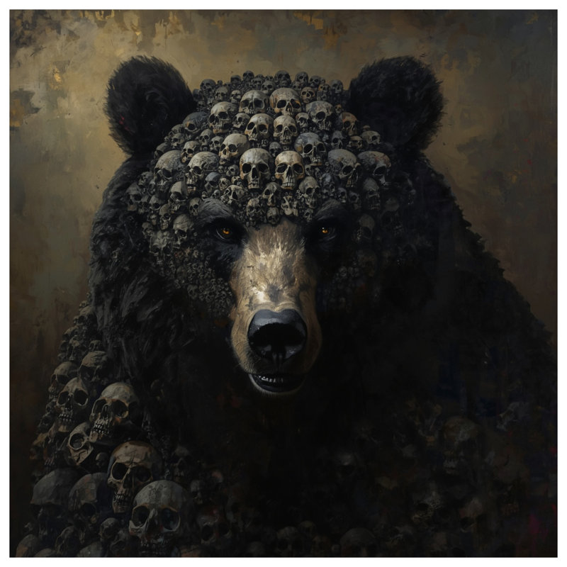 Édredon ours avec crânes humains, Twin