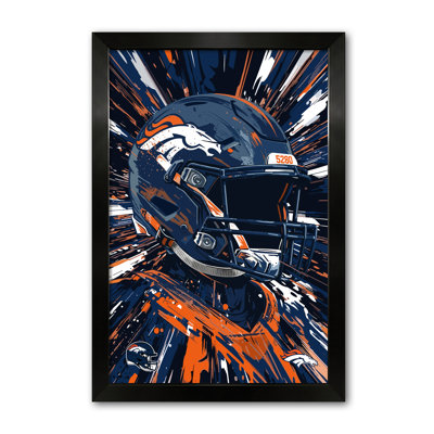 Casque Hyper des Broncos de Denver (NFL) - Impression encadrée 14" x 20"