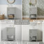 Ensemble de meuble-lavabo autoportant moderne de 20 po, armoire à cadre en bois massif avec lavabo intégré, porte à fermeture en douceur et quincaillerie en acier inoxydable-273870357