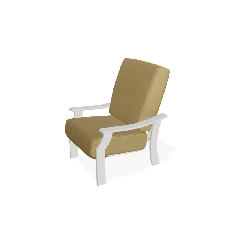 St. Catherine Outdoor Lounge Chair, Textured Snow, Canvas Heather Beige Sunbrella® Canvas
