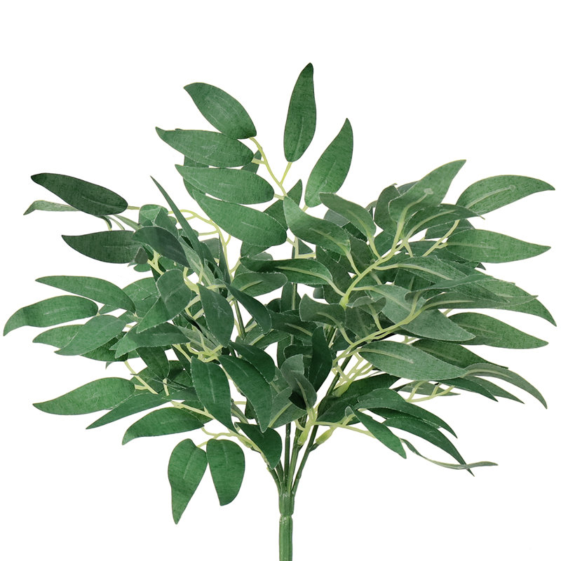 14" Artificial Willow Leaf Branch, Green