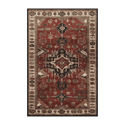 Machine Washable Persian Black Area Rug