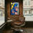 Animals Blue Monkey Peace Sign Graffiti Art Canvas Print-1607384209