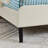 Beige Full Size Upholstered Platform Bed Frame – Adjustable Velvet Sofa Bed With 2 Rolling Storage Drawers, Reinforced Plywood/mdf Frame (300lbs Max Capacity)