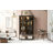Iron Display Cabinet With Glass Door And Led Lights Steel Curio Cabinet For Collectibles Figures Trophies 3-Sided Glass Display Case For Home Office Study Room Stores Playroom - Black
