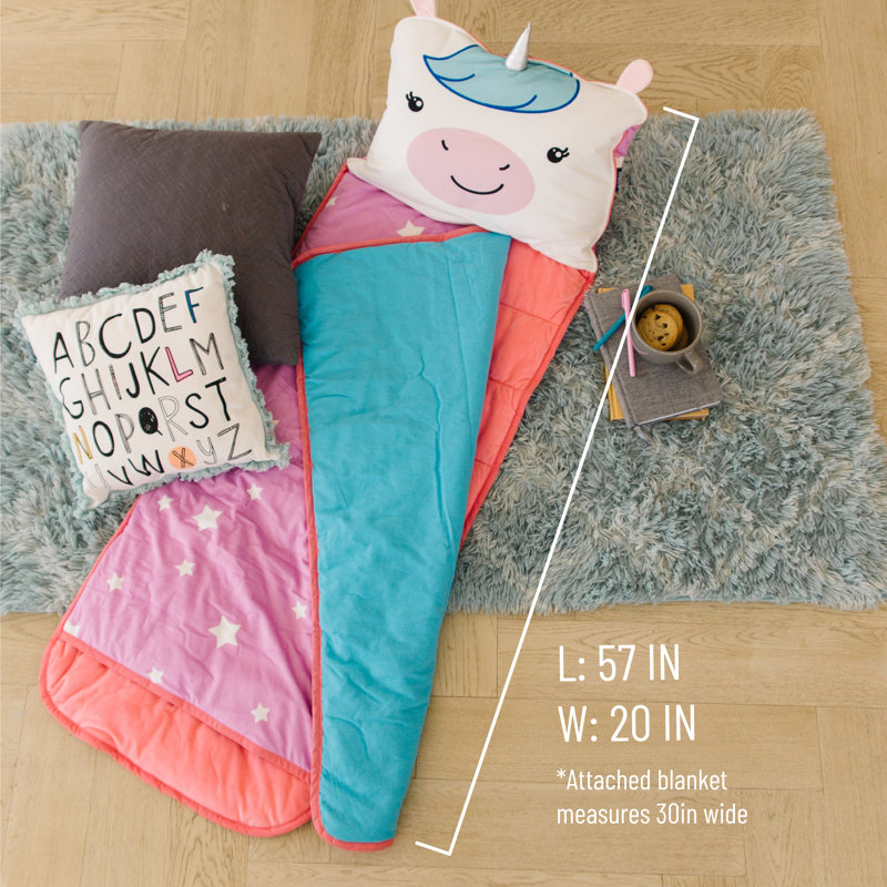 Wildkin Kids Velour Nap Mat – Soft, Cozy, Convenient for Daycare & Preschool – Unicorn