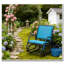 Steel Outdoor Glider Chair with Curved Armrests