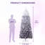 Snow Flocked Pencil Christmas Tree, Slim Artificial Christmas Tree with Sturdy Metal Stand, Skinny Xmas Tree Holiday Decoration for Home, Office-853344342-853344338