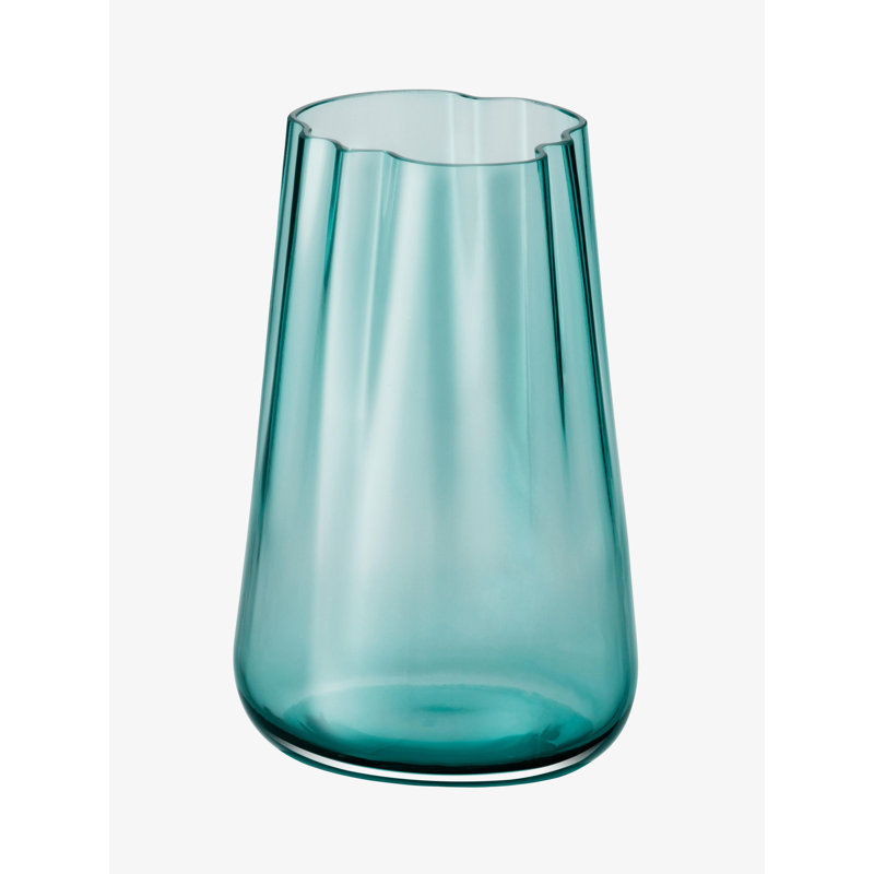 Lagoon Hurricane Candle Holder, 13.75" H x 7.75" W x 7.75" D, Sea Green