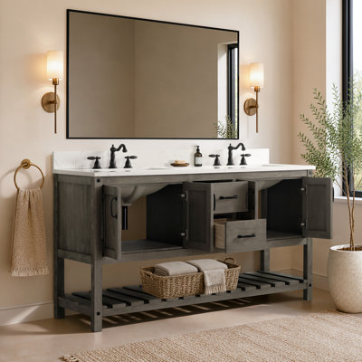 Ensemble de meuble-lavabo double 60 po Radstock