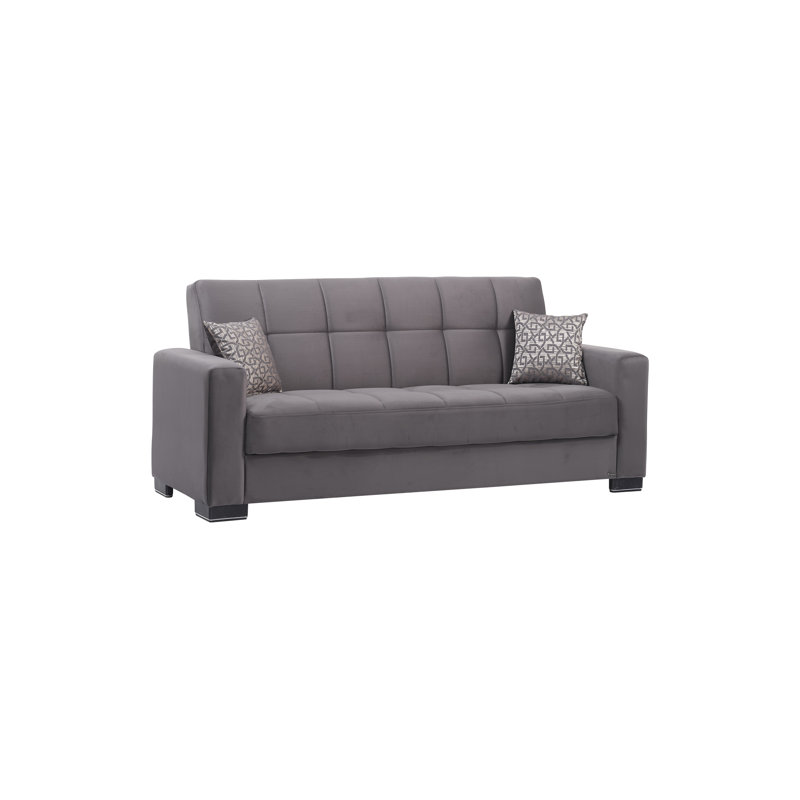 Canapé-lit rembourré avec rangement PrimeNest NimbusFlow Collection, Gris