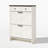 Farmhouse 16 Pair Shoe Cabinet with 2 Storage Drawers-114287901