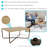 Industrial Coffee Table with Cross Leg Base