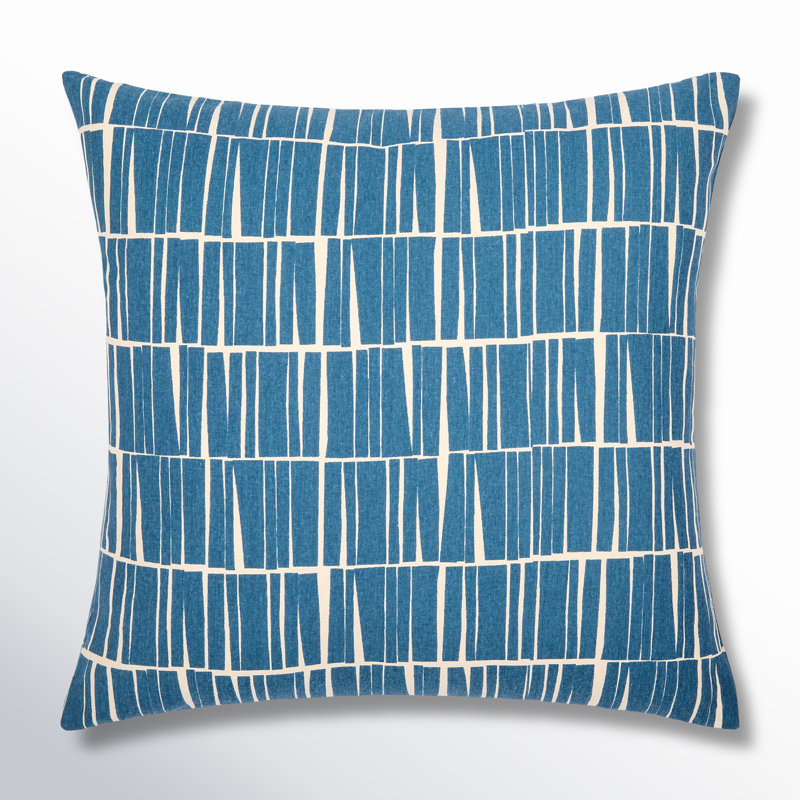 Pillow Cover B Throw, 20" x 20", Dark Blue/Beige