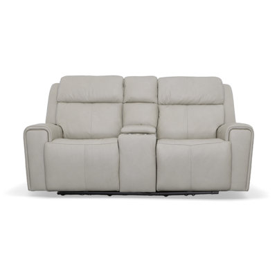 Barnett Reclining Loveseat with Console and Power Headrests and Lumbar by Flexsteel