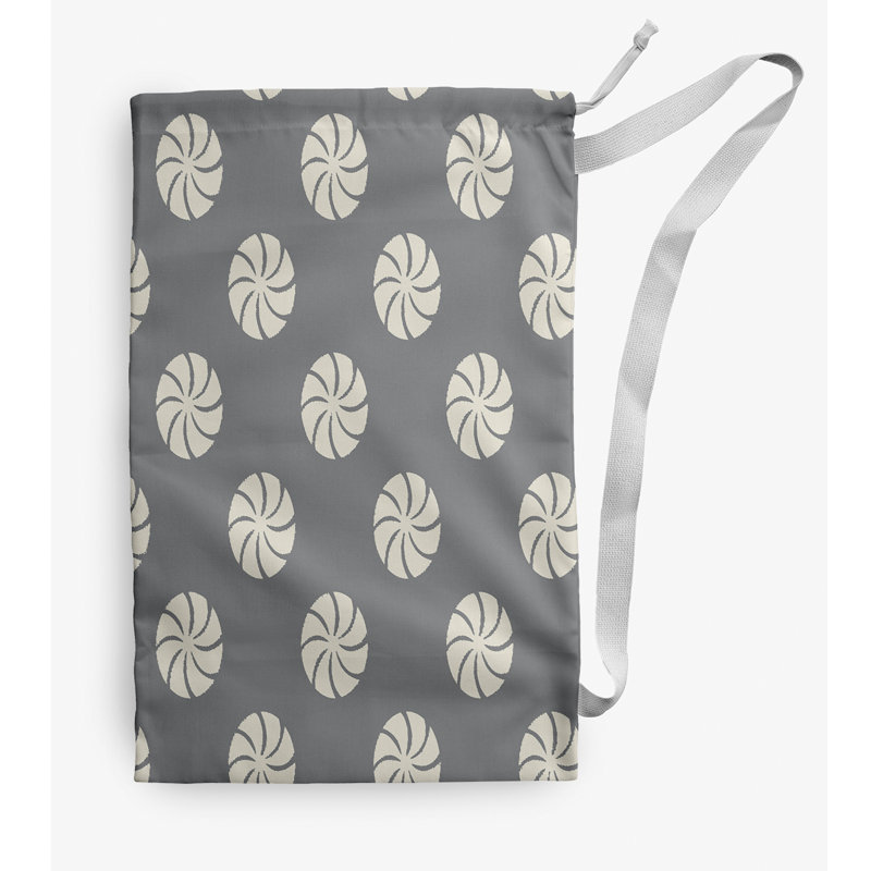 Sac à linge Whirl of the Season, Petit (H 29 po x l 18 po), Gris / blanc
