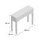 Holmfirth 100cm Glass Top Console Table