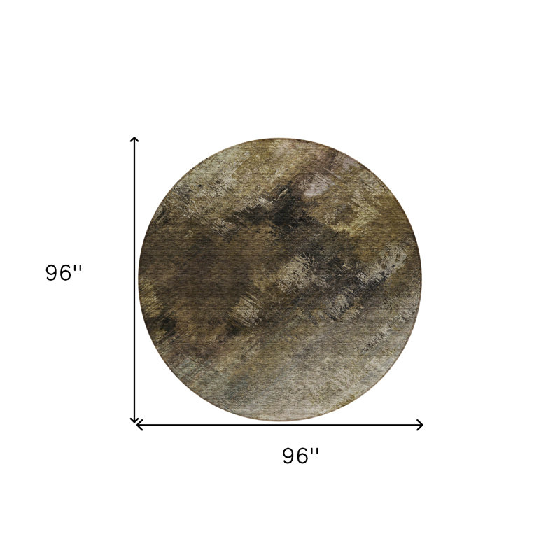 Tapis beige rond 8 po