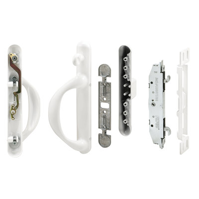 White Diecast, Mortise System Left Hand Patio Door Handle (Single Pack)