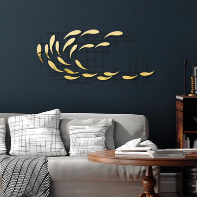 Stylish Decorative Metal Wall Accessory, 39.4 x 17.7 x 1.6 Inches | 100% Durable Metal Construction, Weighs 5.8 lbs | Perfect for Home Décor, Modern Aesthetic, Easy to Hang, Enhance Your Living Space