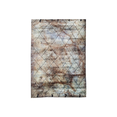 7X10 Modern Moroccan Hand-Knotted Rug