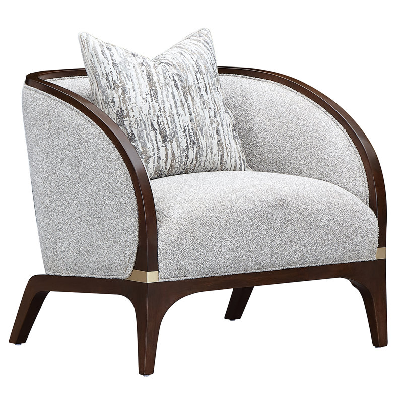 Fauteuil Houston Houston - gris caillou / noyer